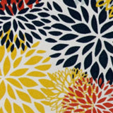 17" X 17" White And Red Blown Seam Floral Lumbar Indoor Outdoor Pillow - Homeroots