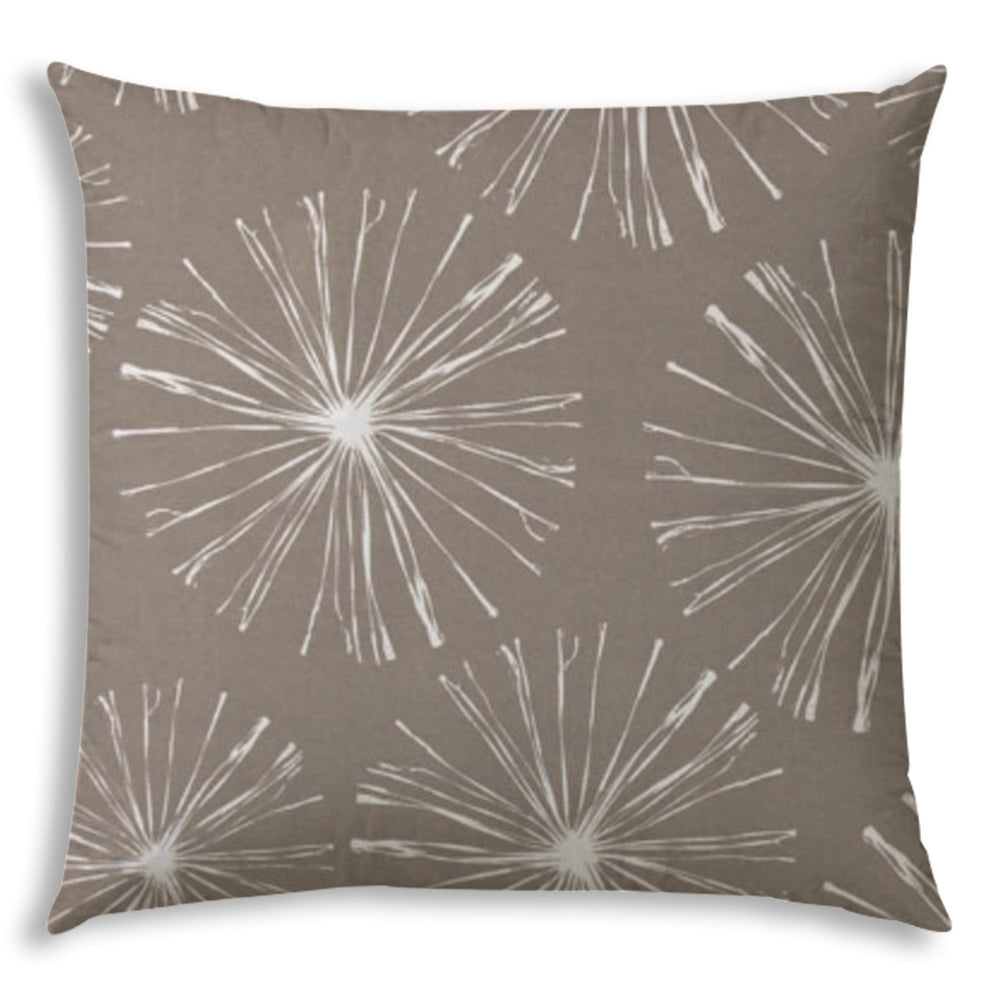 17" Taupe Abstract Indoor Outdoor Throw Pillow - Homeroots - Flyclothing LLC