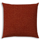 17" X 17" Brick And Red Blown Seam Solid Color Lumbar Indoor Outdoor Pillow - Homeroots