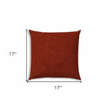 17" X 17" Brick And Red Blown Seam Solid Color Lumbar Indoor Outdoor Pillow - Homeroots - Flyclothing LLC