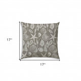 17" X 17" Cream And Gray Seashells Blown Seam Nautical Throw Indoor Outdoor Pillow - Homeroots - Flyclothing LLC