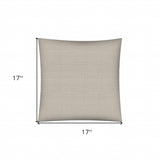 17" X 17" Natural Brown Blown Seam Solid Color Throw Indoor Outdoor Pillow - Homeroots