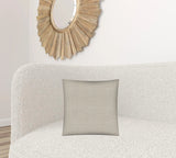 17" X 17" Natural Brown Blown Seam Solid Color Throw Indoor Outdoor Pillow - Homeroots