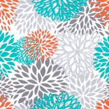17" X 17" Orange And White Zippered Floral Throw Indoor Outdoor Pillow - Homeroots
