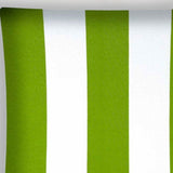 17" X 17" Green And Ivory Zippered Striped Throw Indoor Outdoor Pillow - Homeroots