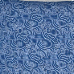 17" X 17" Blue And White Zippered Swirl Throw Indoor Outdoor Pillow