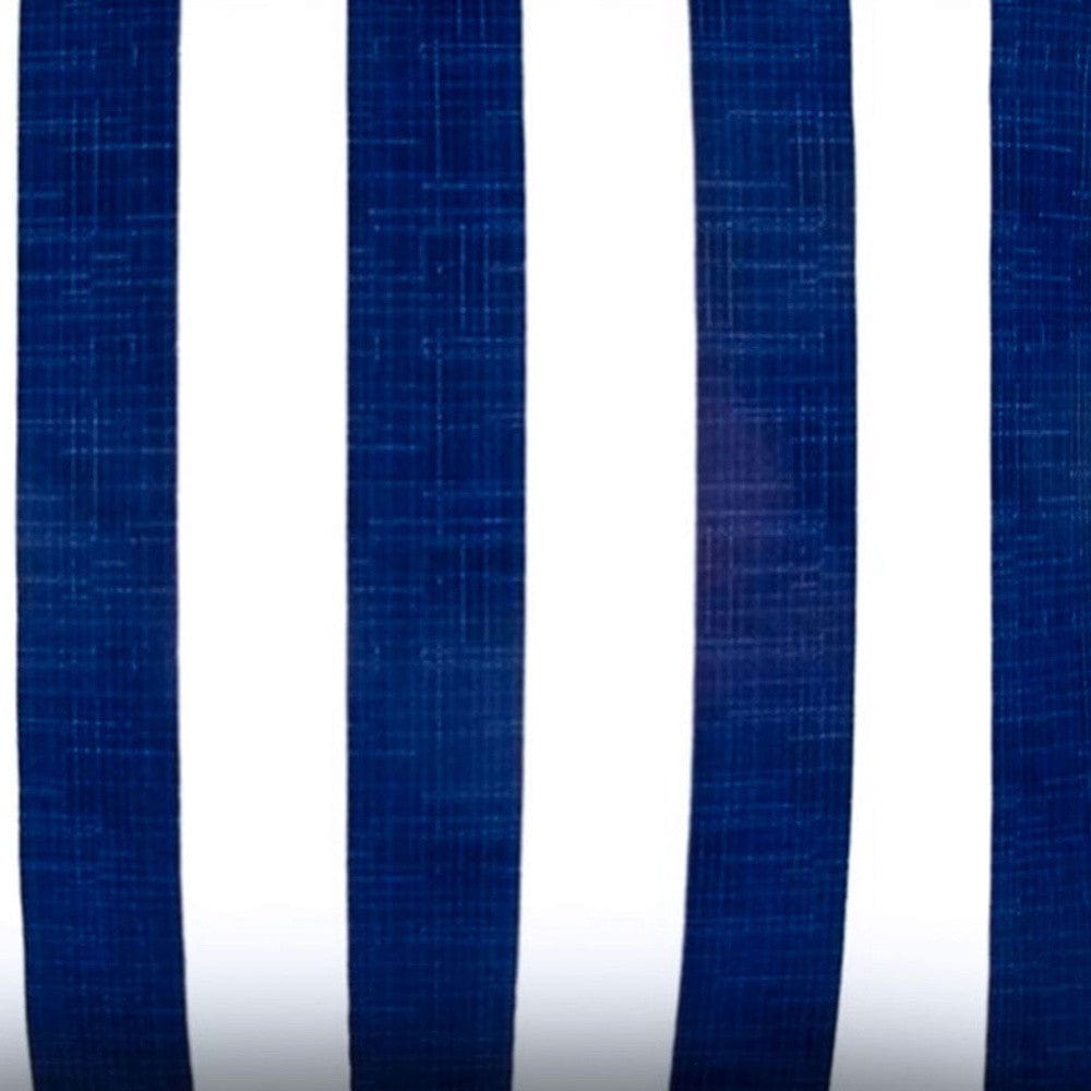 17" X 17" Navy Blue And White Zippered Striped Throw Indoor Outdoor Pillow - Homeroots - Flyclothing LLC