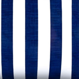17" X 17" Navy Blue And White Zippered Striped Throw Indoor Outdoor Pillow - Homeroots