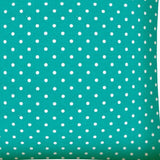 17" X 17" Turquoise Zippered Polka Dots Throw Indoor Outdoor Pillow - Homeroots