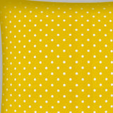 17" X 17" White And Yellow Zippered Polka Dots Throw Indoor Outdoor Pillow - Homeroots