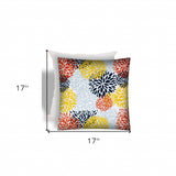 17" X 17" White And Red Zippered Floral Throw Indoor Outdoor Pillow - Homeroots