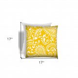 17" X 17" Cream And White Zippered Paisley Throw Indoor Outdoor Pillow - Homeroots