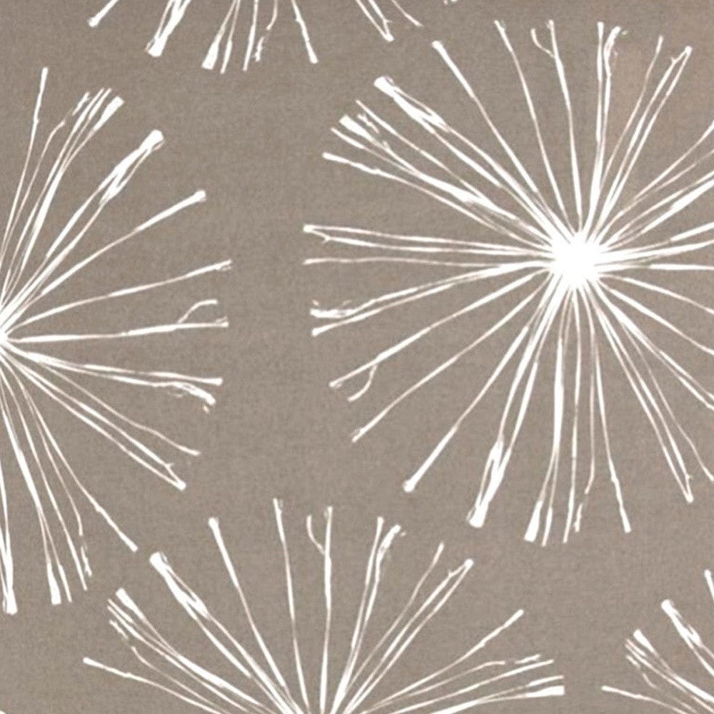 17" X 17" Taupe And White Zippered Floral Throw Indoor Outdoor Pillow - Homeroots - Flyclothing LLC