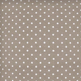 17" X 17" Taupe And White Zippered Polka Dots Throw Indoor Outdoor Pillow - Homeroots