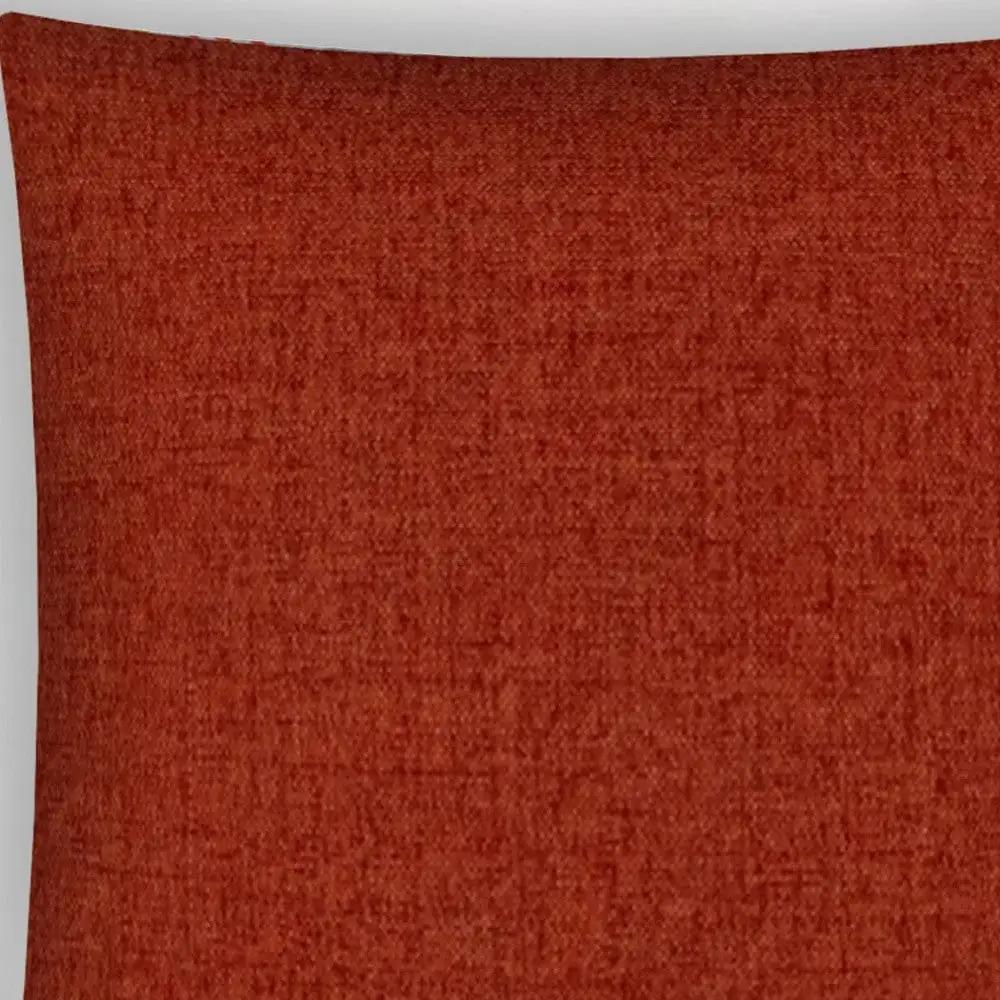 17" X 17" Brick And Red Zippered Solid Color Throw Indoor Outdoor Pillow - Homeroots
