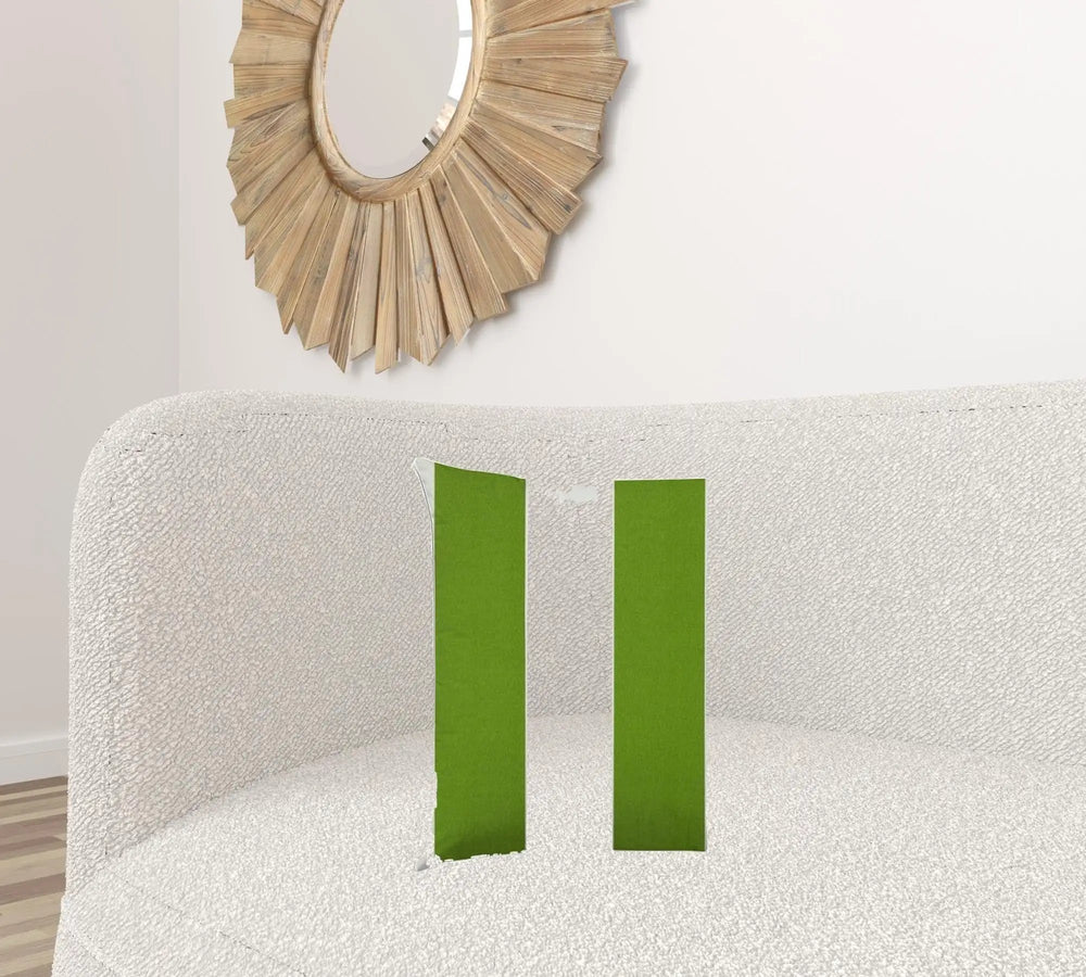 20" X 20" Green And Ivory Blown Seam Striped Throw Indoor Outdoor Pillow - Homeroots - Flyclothing LLC