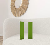 20" X 20" Green And Ivory Blown Seam Striped Throw Indoor Outdoor Pillow - Homeroots