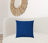 20" X 20" Aqua Blue Blown Seam Solid Color Throw Indoor Outdoor Pillow - Homeroots