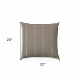 20" X 20" Taupe And White Blown Seam Polka Dots Throw Indoor Outdoor Pillow - Homeroots - Flyclothing LLC