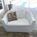 20" X 20" Black and Off White Southwestern Indoor Outdoor Throw Pillow With No Decorative Addition - Homeroots