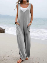 Full Size Wide Strap Jumpsuit with Pockets - Trendsi - Flyclothing LLC