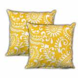 Set Of Three 18" X 18" Seafoam And White Blown Seam Floral Throw Indoor Outdoor Pillow - Homeroots