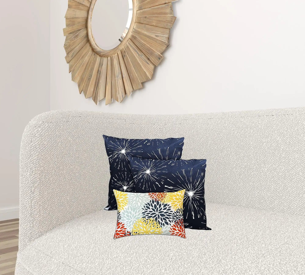 Set Of Three 18" X 18" Seafoam And White Blown Seam Floral Throw Indoor Outdoor Pillow - Homeroots - Flyclothing LLC