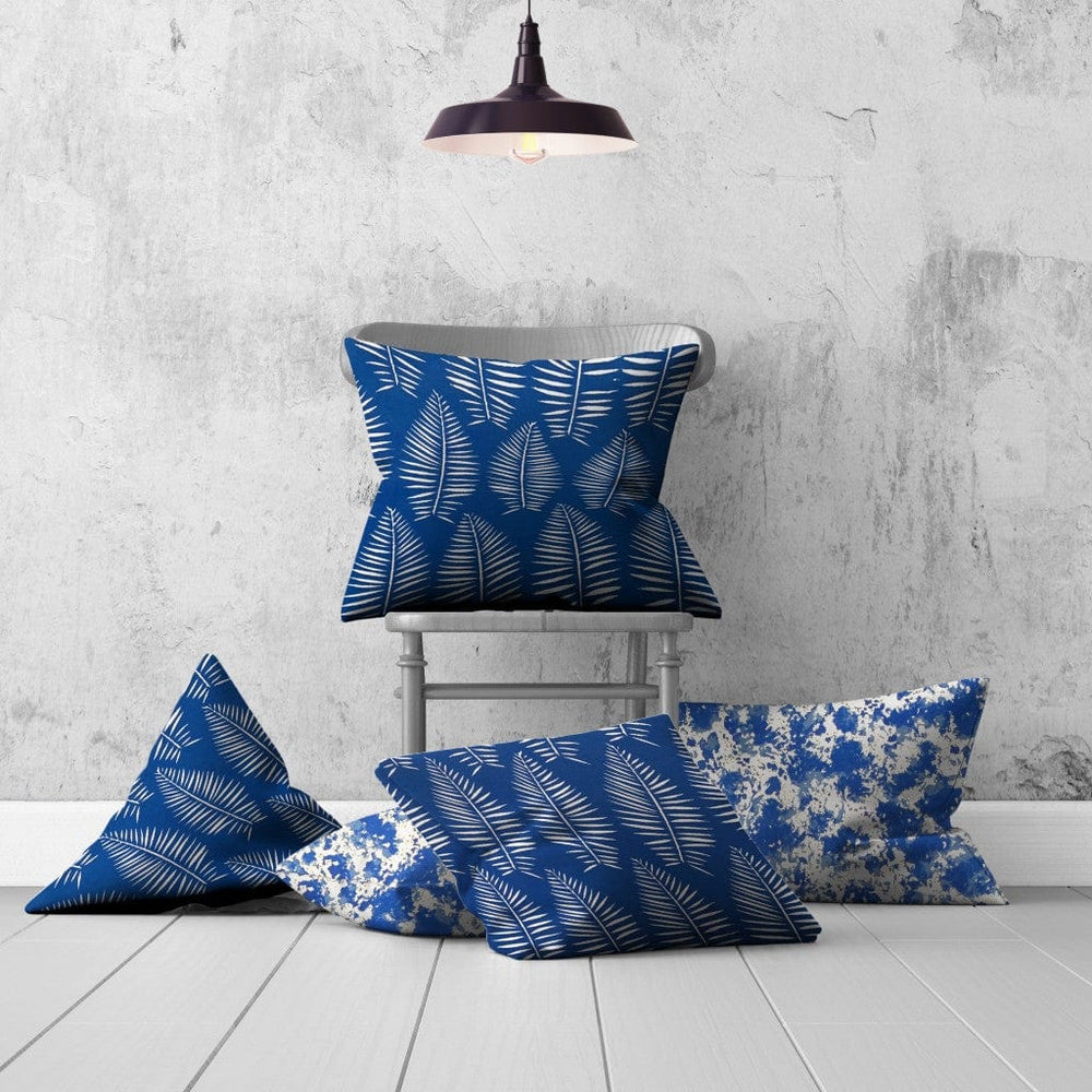 Set Of Three 20" X 20" Blue And White Enveloped Coastal Throw Indoor Outdoor Pillow - Homeroots - Flyclothing LLC