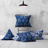Set of Three 20" X 20" Blue and White Coastal Indoor Outdoor Throw Pillow - Homeroots