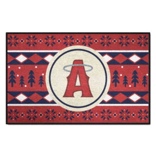Los Angeles Angels Holiday Sweater Starter Mat Accent Rug - 19in. x 30in. - Los Angeles Angels