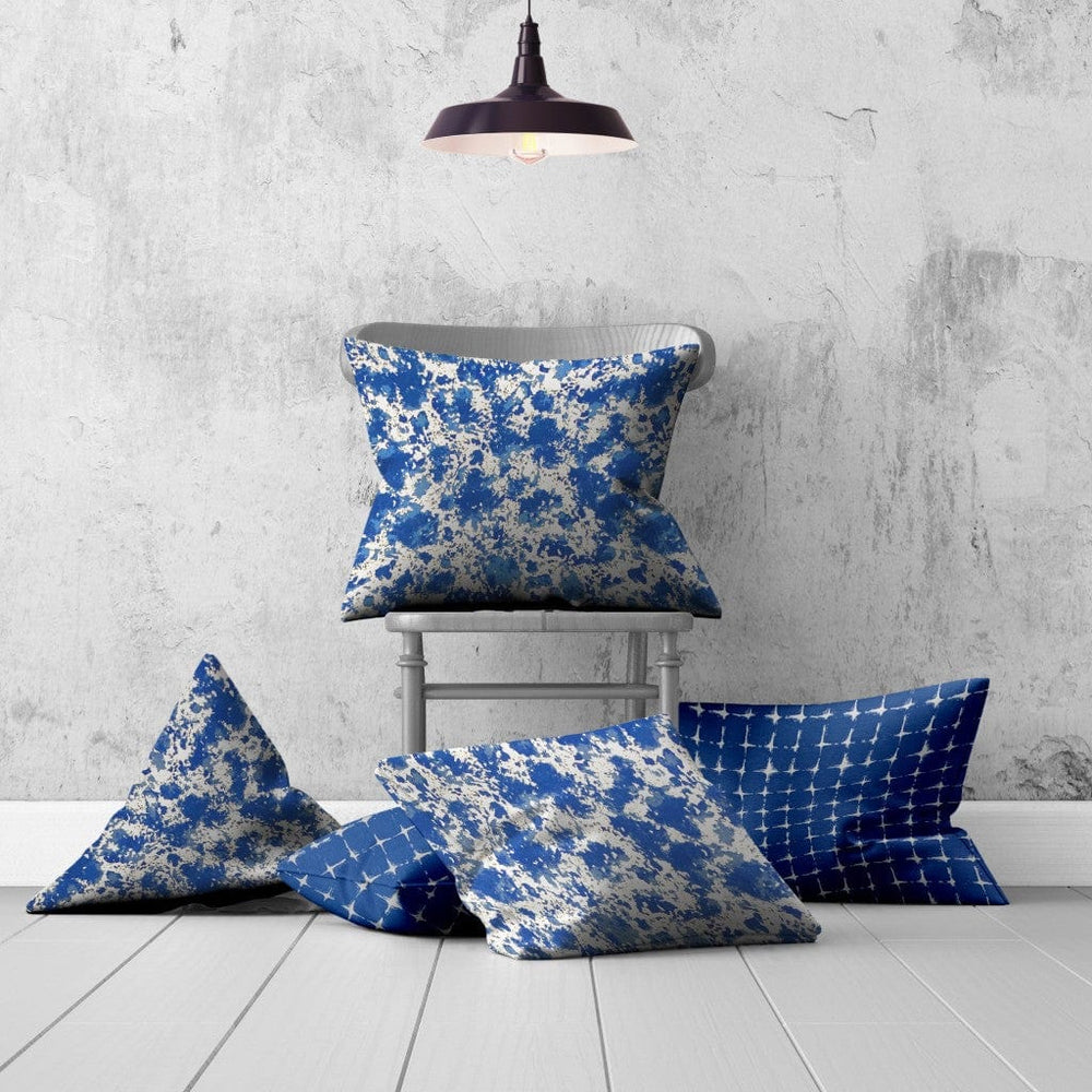 Set Of Three 20" X 20" Blue And White Enveloped Coastal Throw Indoor Outdoor Pillow - Homeroots - Flyclothing LLC