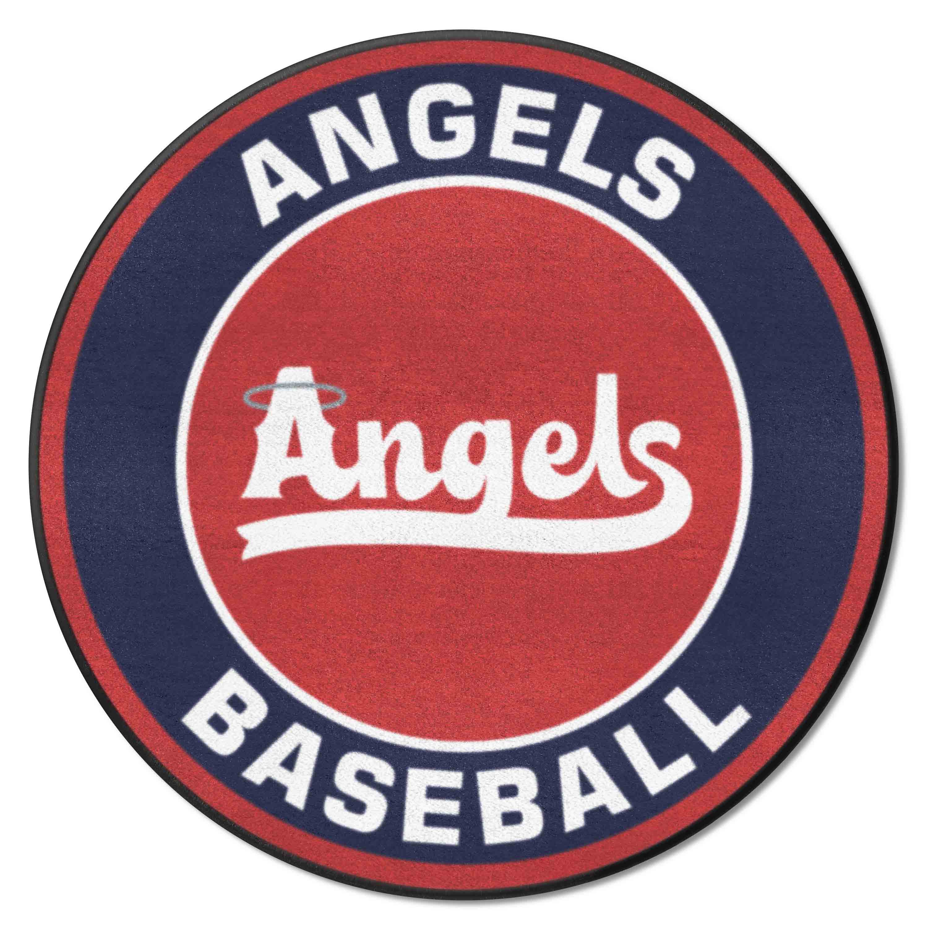 Los Angeles Angels Roundel Rug - 27in. Diameter - Los Angeles Angels