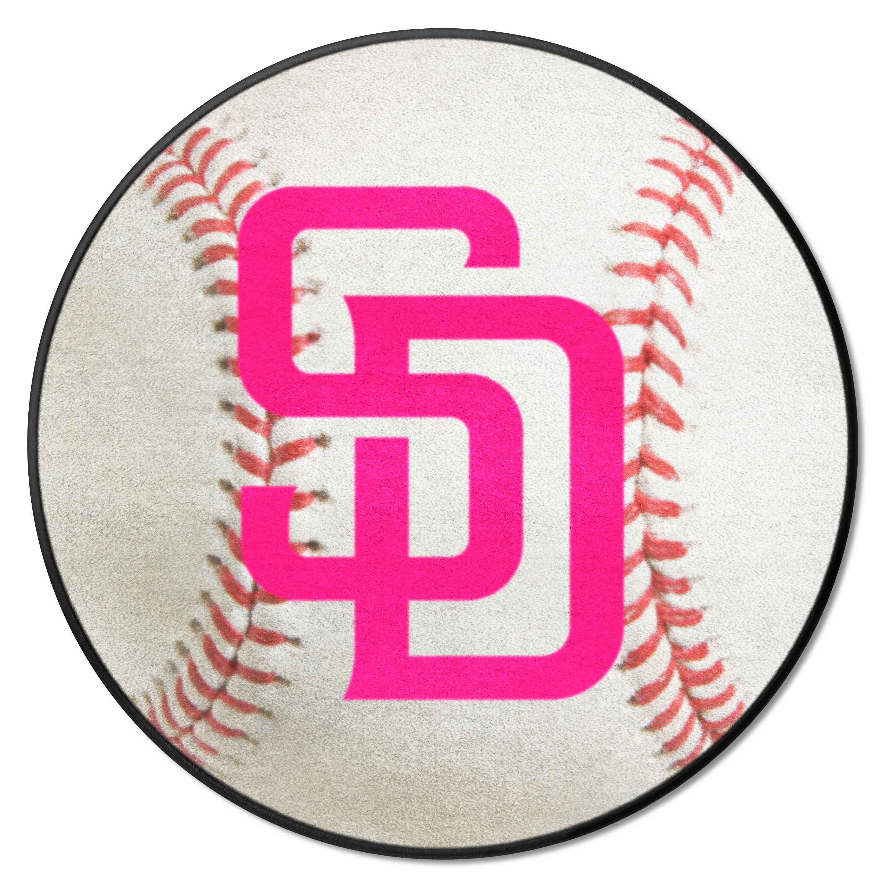 San Diego Padres Baseball Rug - 27in. Diameter - San Diego Padres