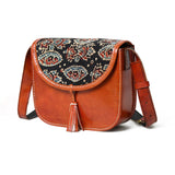 Astounding Ajrakh Ethnic Satchel - Classy Leather Bags - Flyclothing LLC