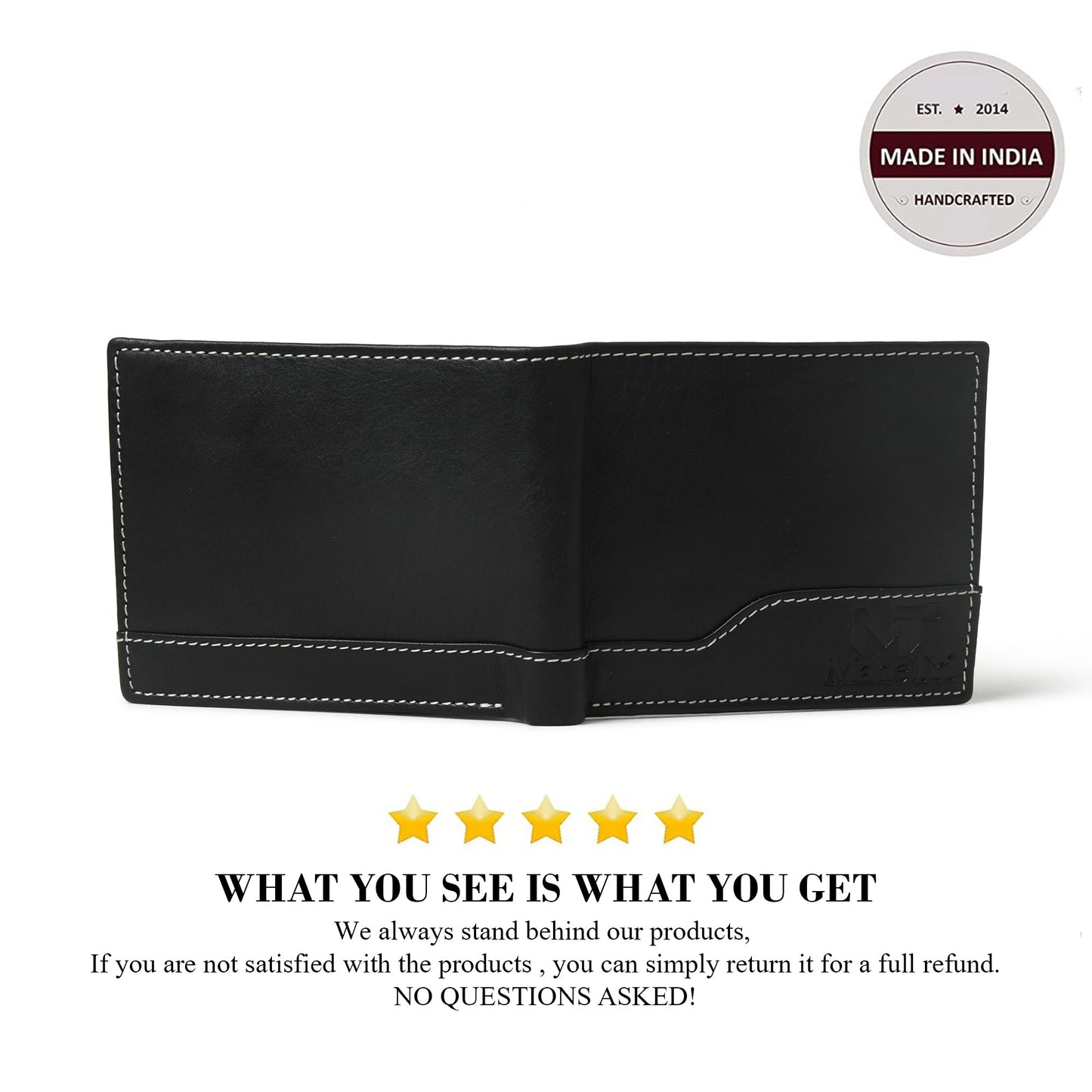 Judson Bi-fold Wallet - Black - Classy Leather Bags - Flyclothing LLC