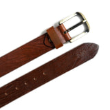 Vibrant Brown Pin Buckle Belt - Classy Leather Bags - Flyclothing LLC