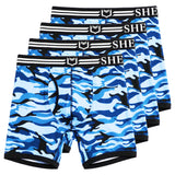 SHEATH 4.0 Polyester Camo Men's Pouch Boxer Brief 5" (4 Pack)