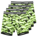 SHEATH 4.0 Polyester Camo Men's Pouch Boxer Brief 5" (4 Pack)
