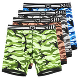 SHEATH 4.0 Polyester Camo Men's Pouch Boxer Brief 5" (4 Pack)