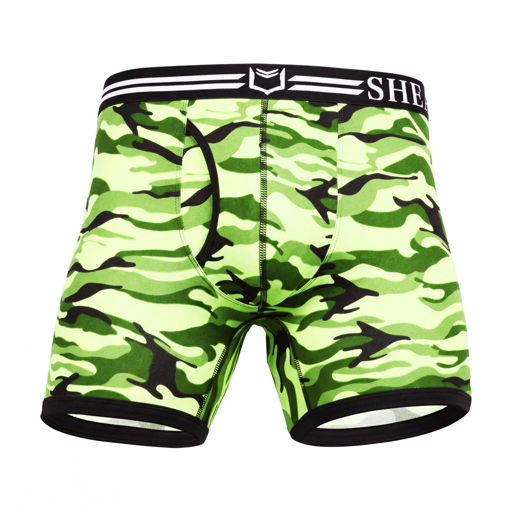 SHEATH 4.0 Polyester Camo Men's Pouch Boxer Brief 5" (4 Pack)