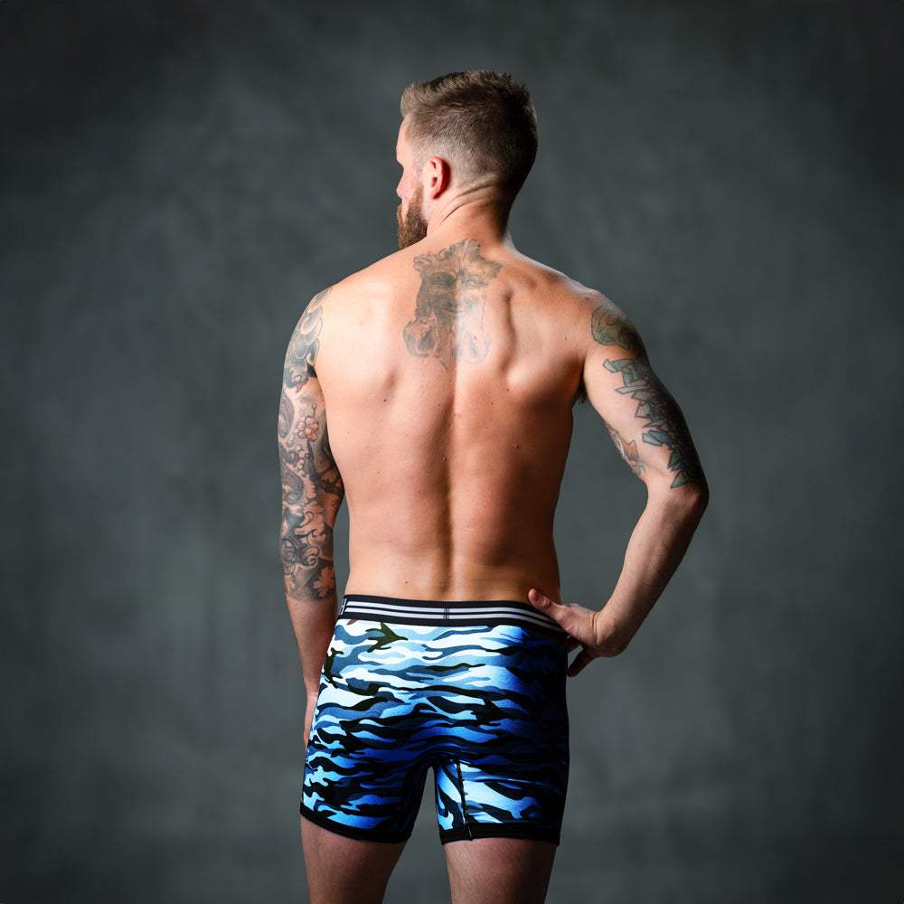 SHEATH 4.0 Polyester Camo Men's Pouch Boxer Brief 5" - SHEATH UNDERWEAR - Flyclothing LLC