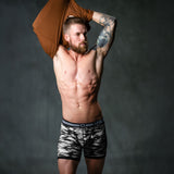 SHEATH 4.0 Polyester Camo Men's Pouch Boxer Brief 5" (4 Pack)