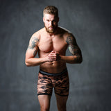 SHEATH 4.0 Polyester Camo Men's Pouch Boxer Brief 5" (4 Pack)