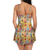 Baha Ranch Vintage Rodeo Poster Skirted Swimsuit - Baha Ranch Western Wear - Flyclothing LLC