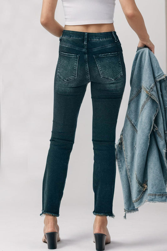 Mid-Rise Waist Skinny Jeans with Pockets Trendsi