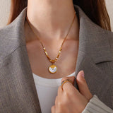 18K Gold-Plated Pendant Necklace - Trendsi - Flyclothing LLC