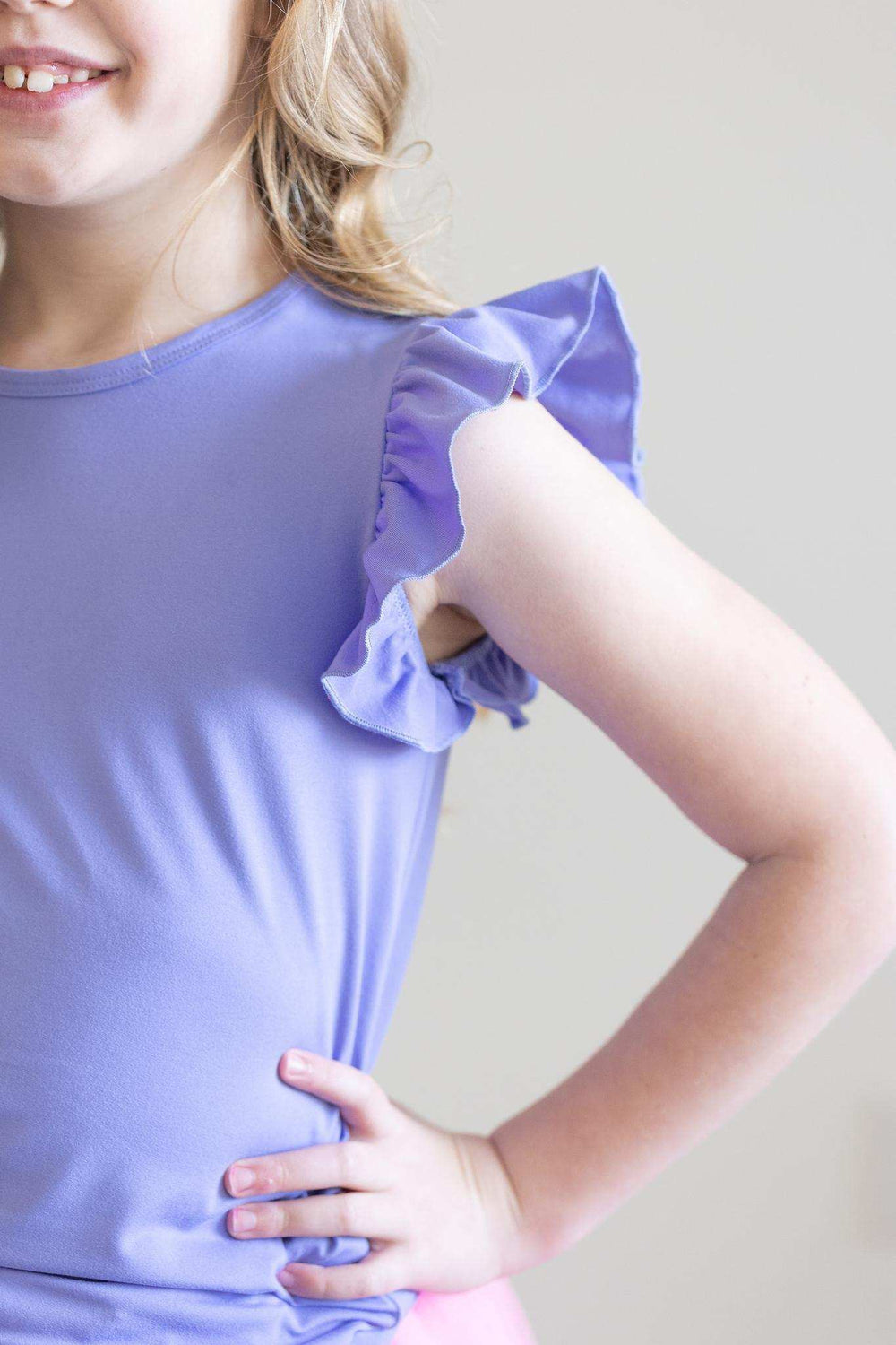 Periwinkle S/S Ruffle Tee - Mila & Rose ® - Flyclothing LLC