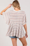 SAGE + FIG Full Size Round Neck Stripe Top - Trendsi