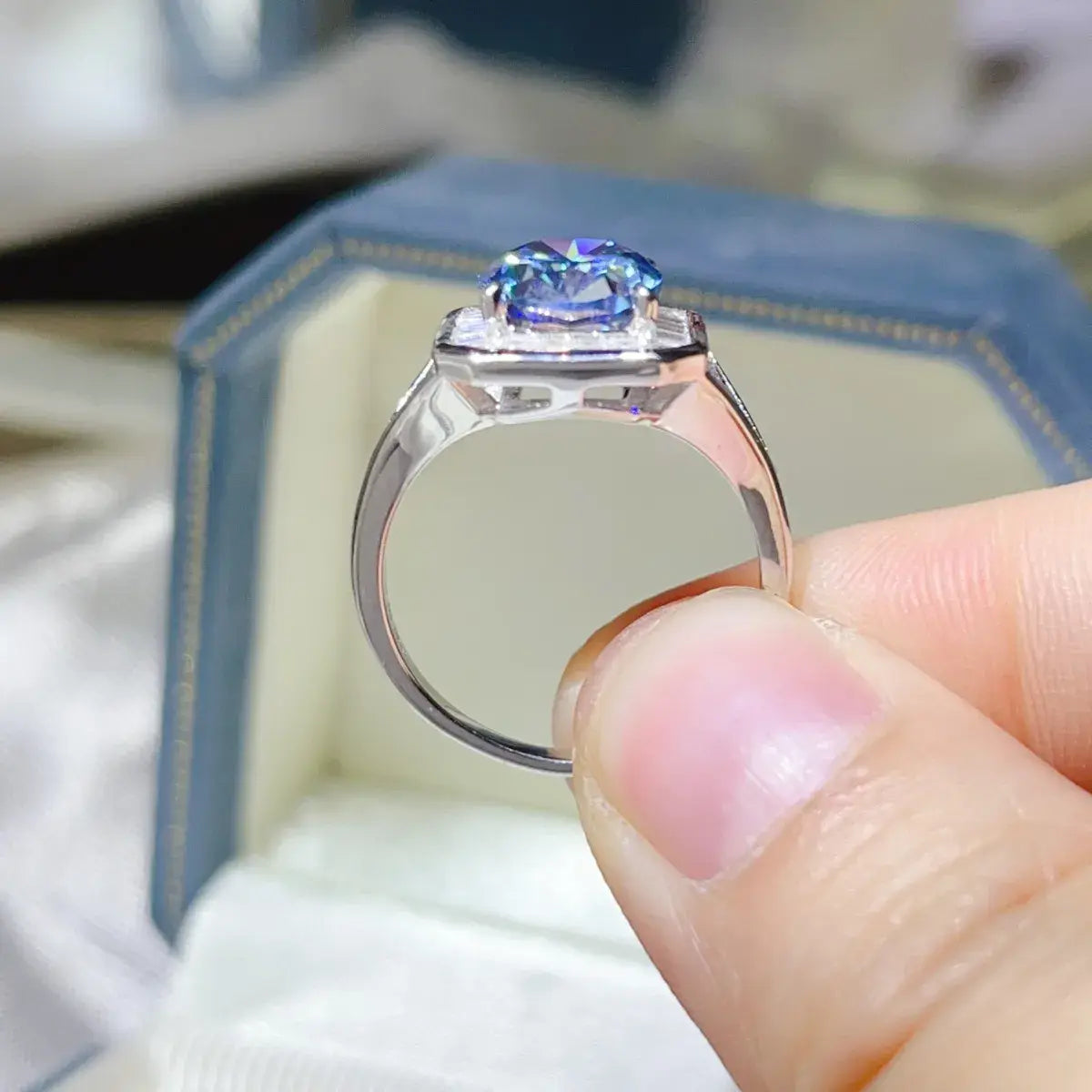 3 Carat Moissanite Square Ring - Trendsi - Flyclothing LLC