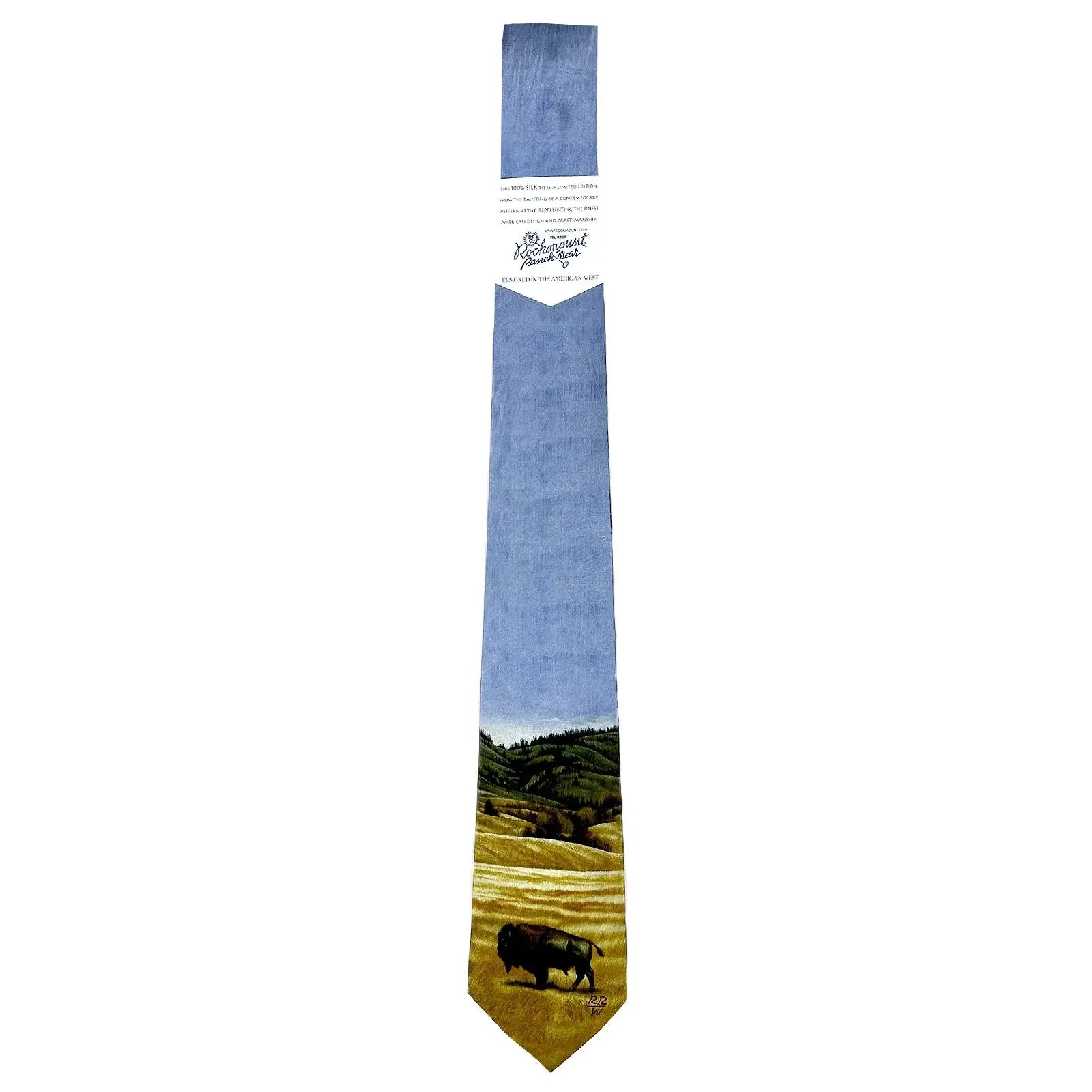 Rockmount Ranch Ware Limited-Edition the American Bison Silk Tie by William Haskell - Rockmount Clothing - Flyclothing LLC